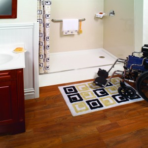 Acrylic barrier free shower floor